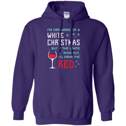 Christmas T-shirt I'm Dreaming Of A White Christmas Purple