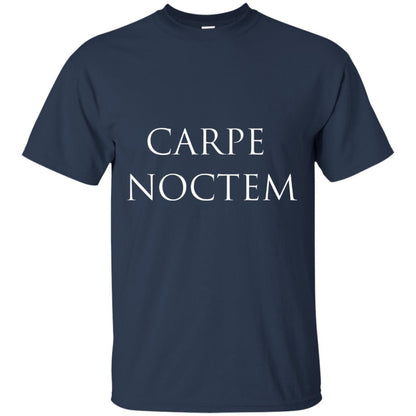 Latin Phrase Carpe Noctem Shirt Navy