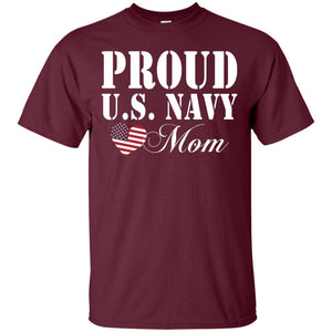 Proud U.s. Navy Mom Heart T-shirt