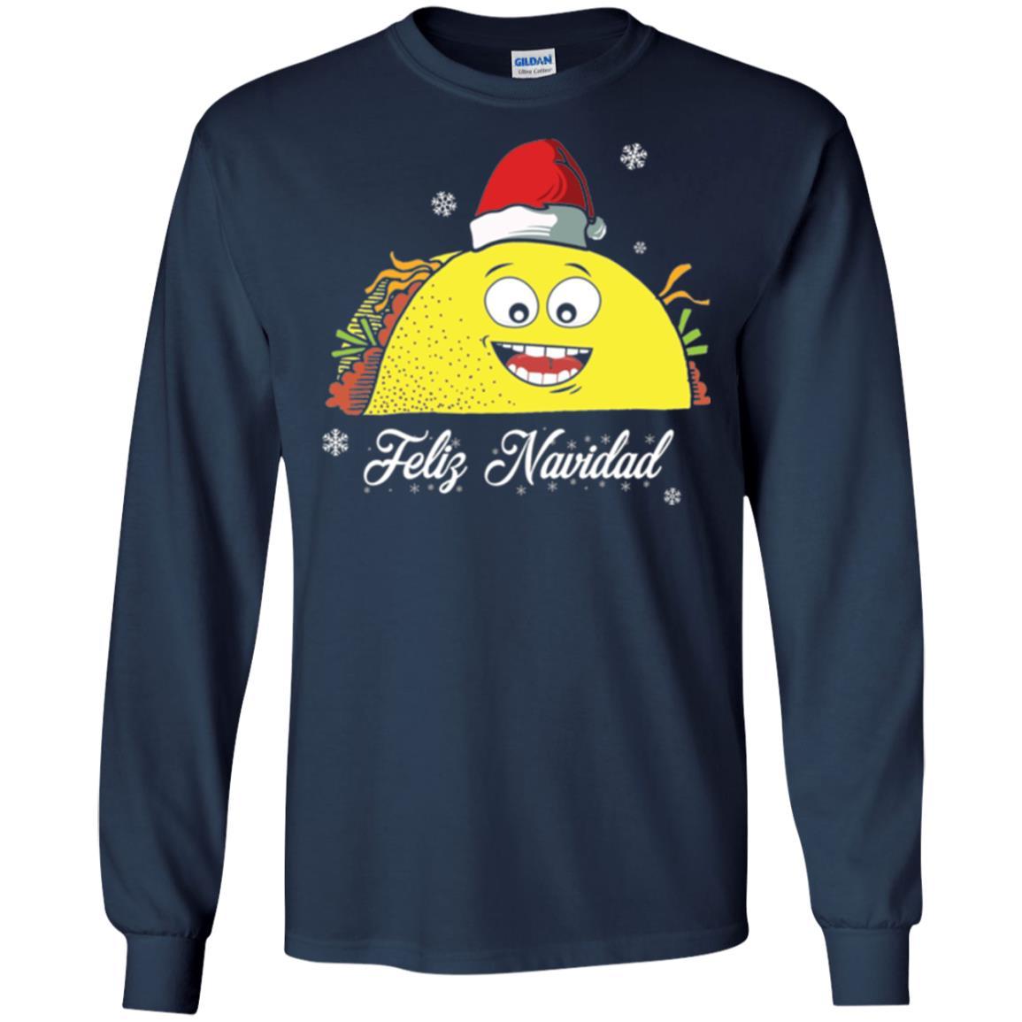 Christmas T-shirt Taco Feliz Navidad Navy