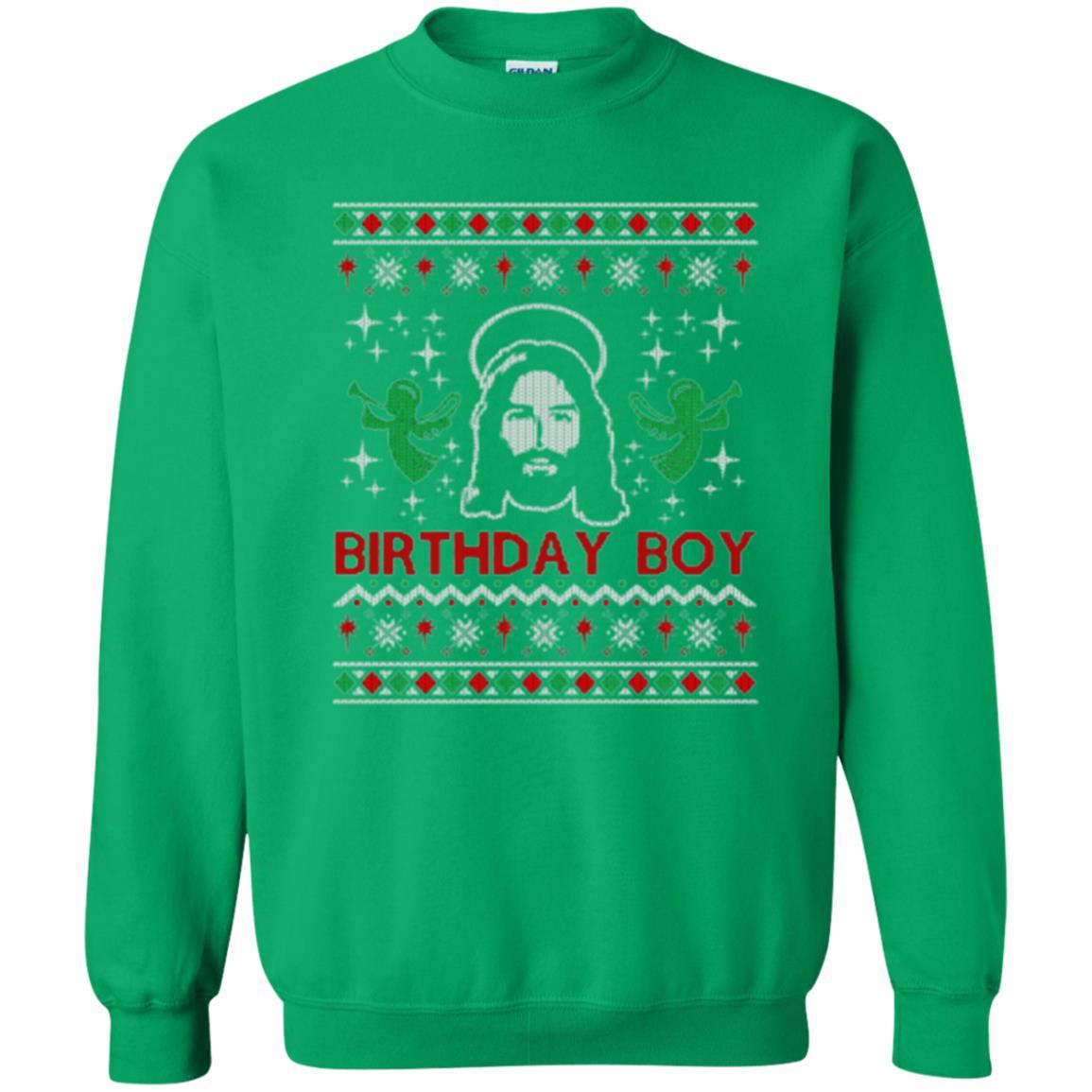Christmas T-shirt Jesus Birthday Boy Ugly Christmas Sweater Irish Green