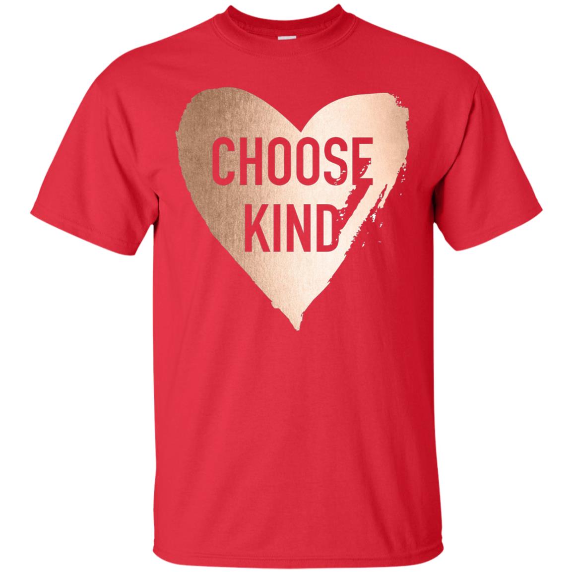 Choose Kind Anti Bullying Rose Gold T-shirt Red