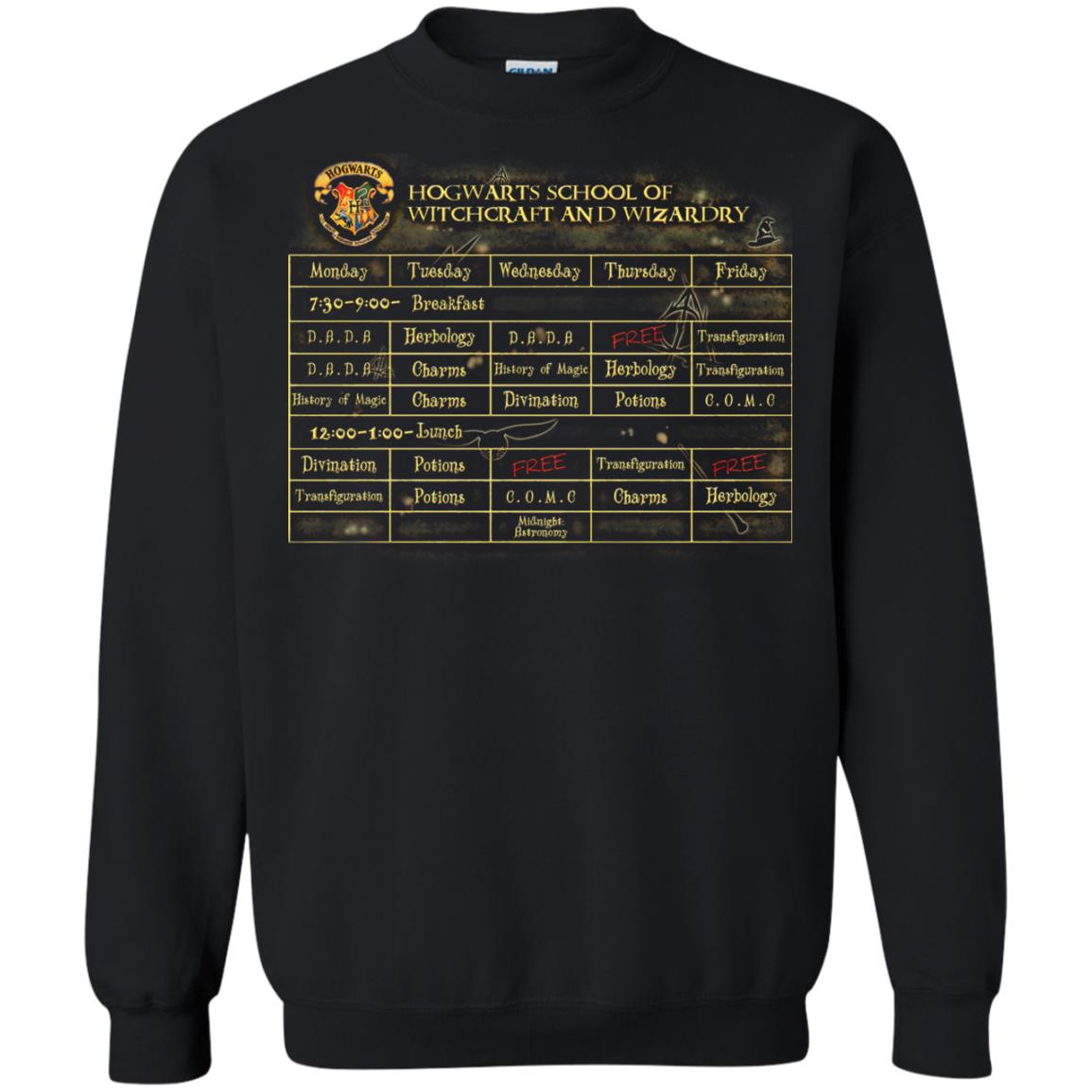 Harry's Schedule Harry Potter ShirtG180 Gildan Crewneck Pullover Sweatshirt 8 oz.