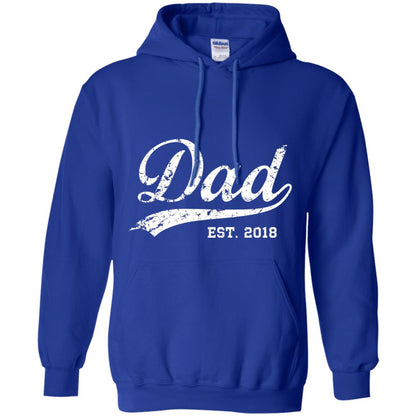 Dad Est. 2018 Vintage New Dad Daddy T-shirt Royal