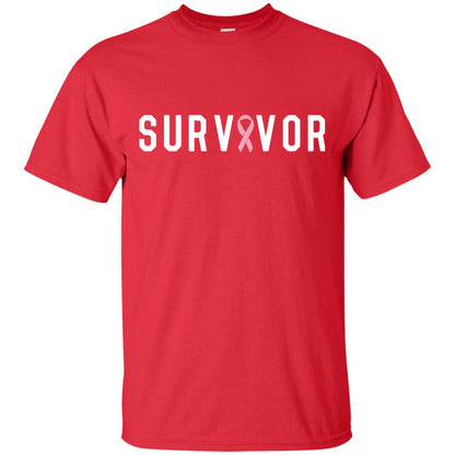 Breast Cancer Survivor We Did It T-shirt Pink Ribbon Red