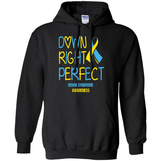Down Right Perfect Down Syndrome Awareness T-shirt Black