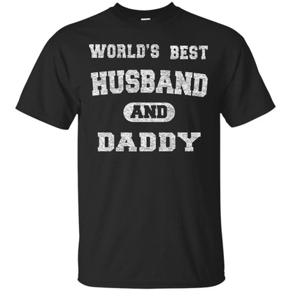 Worlds Best Husband And Daddy Family Shirt Black