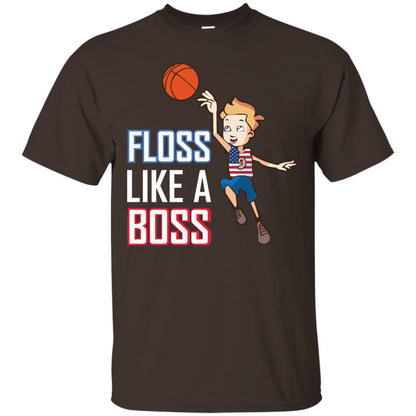Floss Like A Boss Shirt For Basketball Players Dark Chocolate