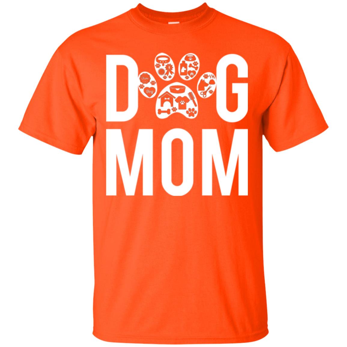 Mommy T-shirt Dog Mom Orange