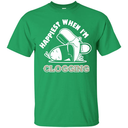 Clogger T-shirt Happiest When I'm Clogging Irish Green