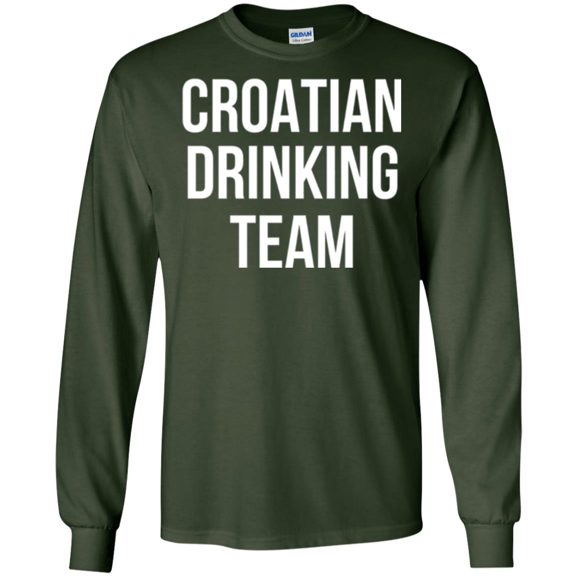 Croatian Drinking Team Drinking T-shirt Forest Green