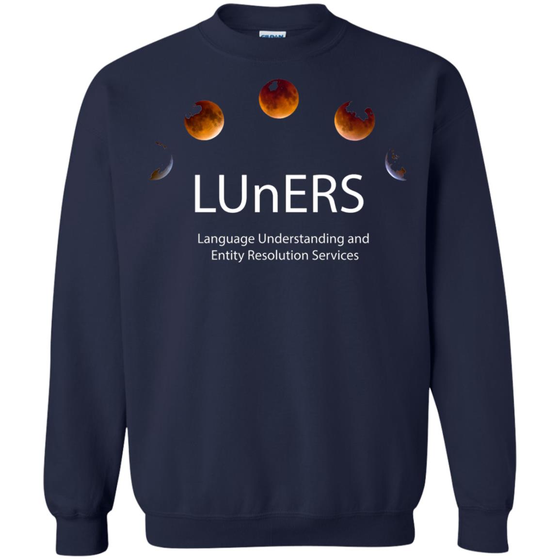 Luners Team T-shirt Language Understanding And Entity Resolution Services Navy