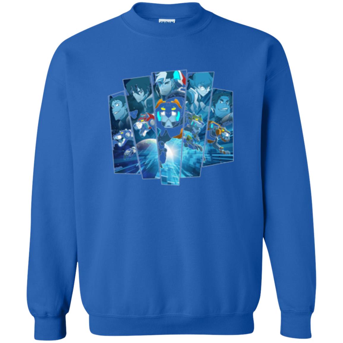 Voltron Legendary Defender 5 Lions In Blue Hue T-shirt Royal