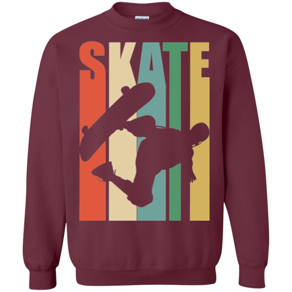 Skateboarder T-shirt Retro Vintage Maroon