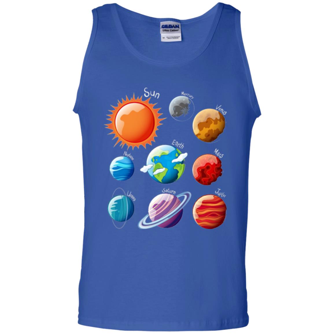 Solar System Planets T-shirt Royal