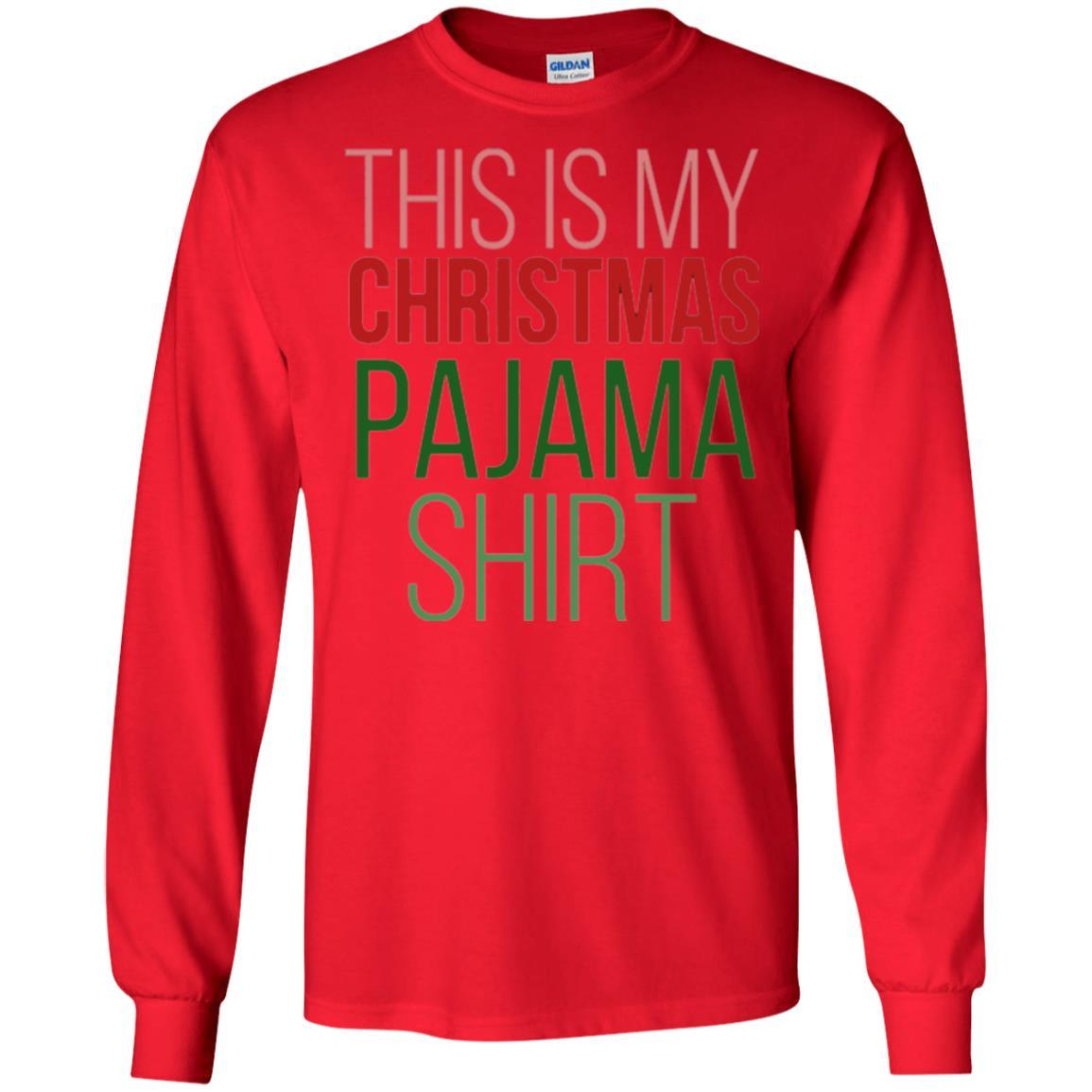 Christmas T-shirt This Is My Christmas Pajama Red