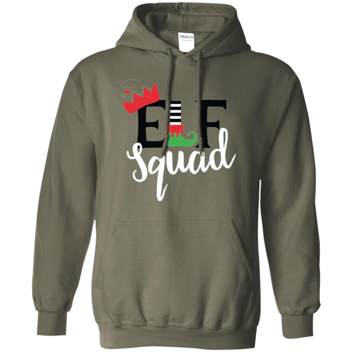 Christmas T-shirt Elf Squad Military Green