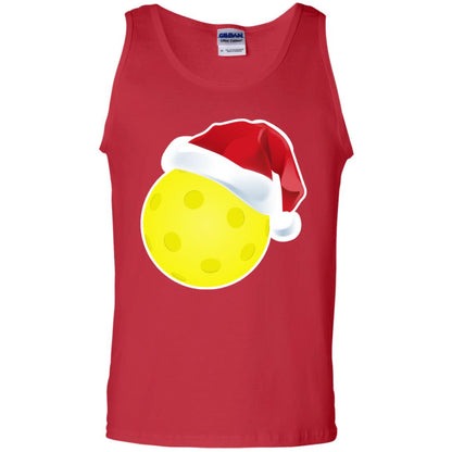 Pickleball With Santa Claus Hat X-mas Shirt For Pickleball Lovers Red