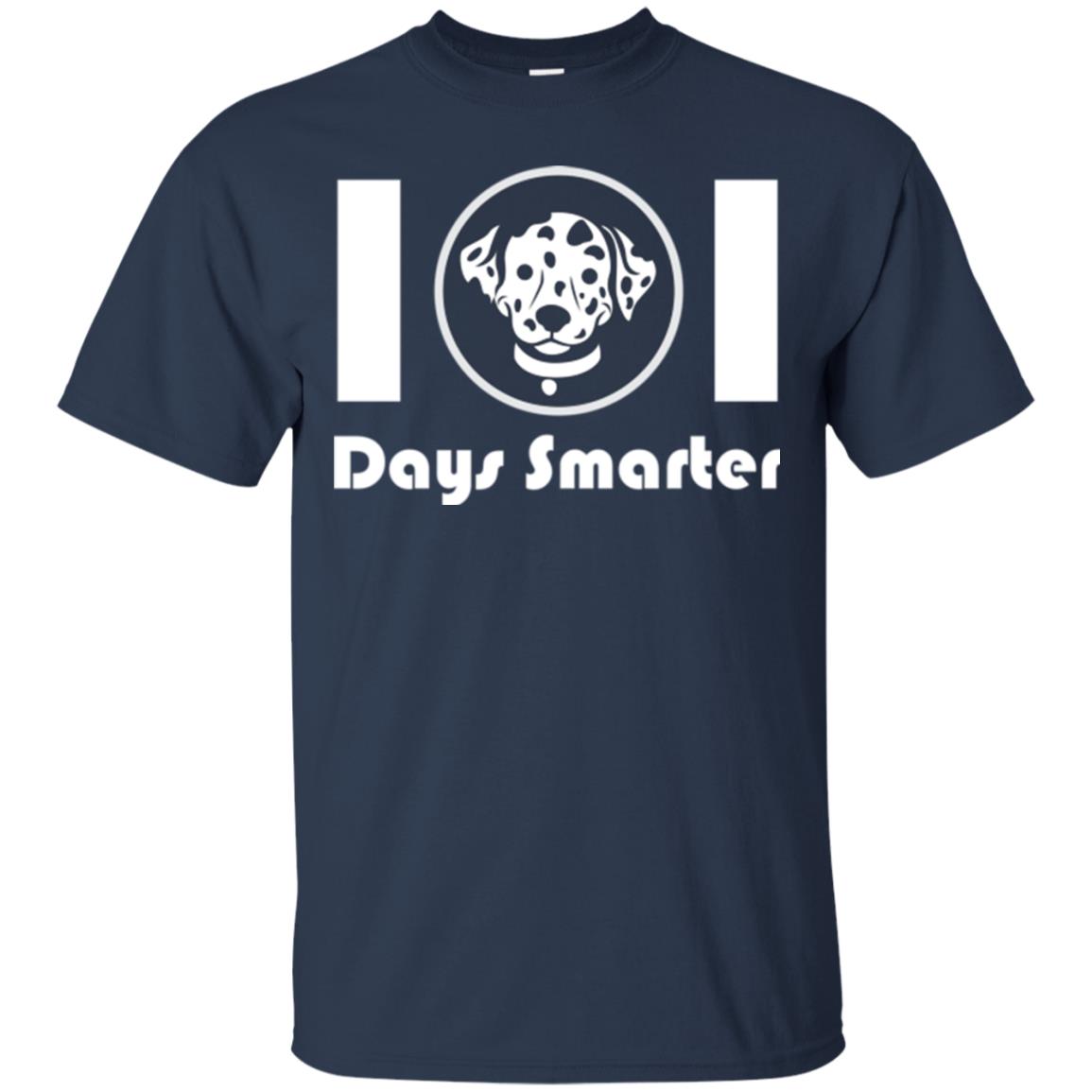 Dog Lovers T-shirt 101 Days Smarter Navy