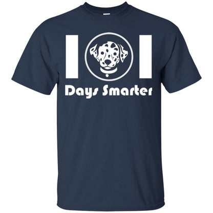 Dog Lovers T-shirt 101 Days Smarter Navy