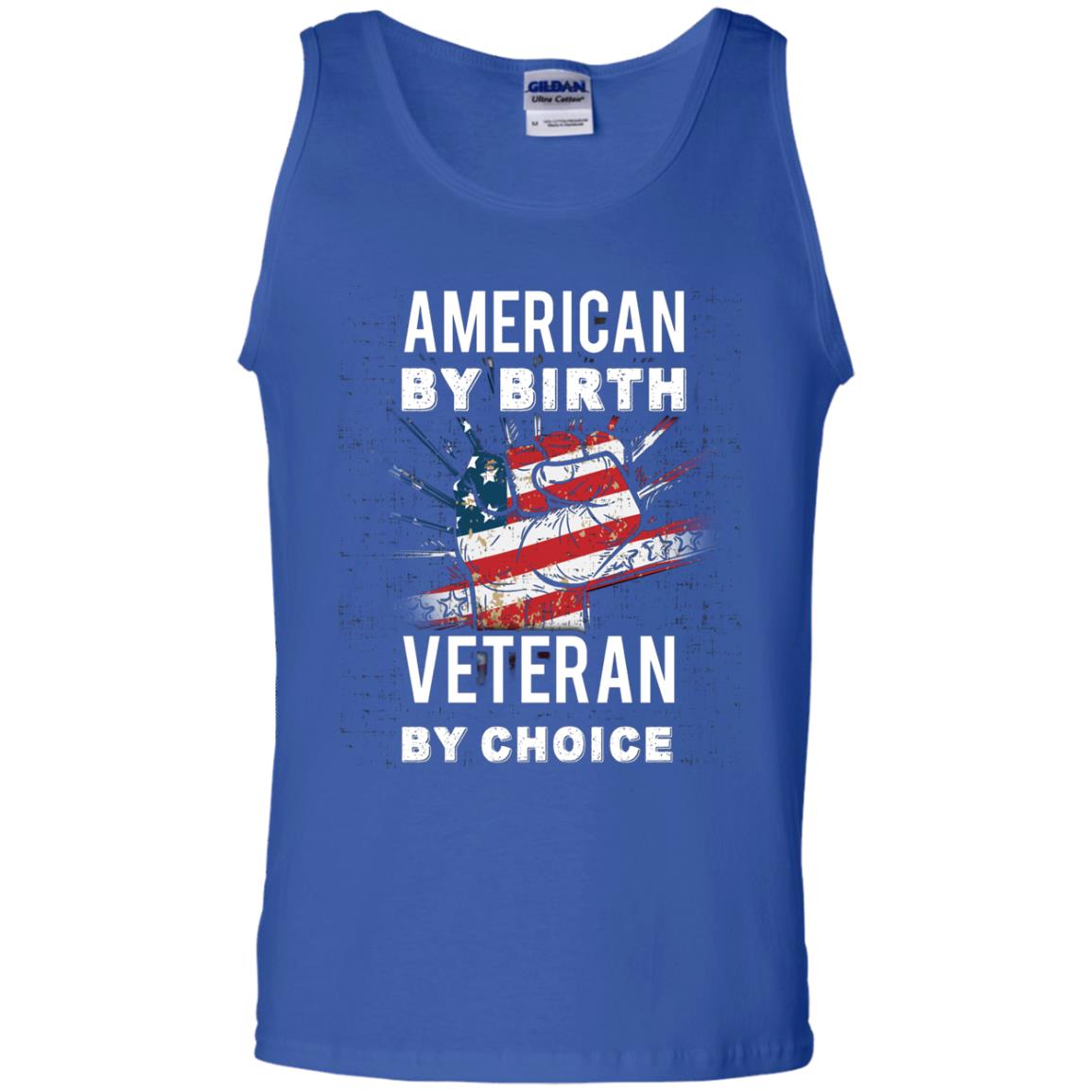 American By Birth Veteran By Choice Independence Day 4th July Shirt Royal