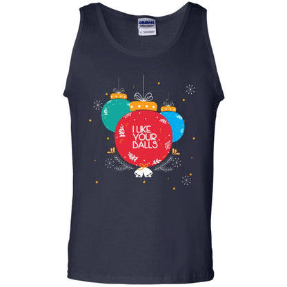 Christmas T-shirt I Like Your Balls Navy