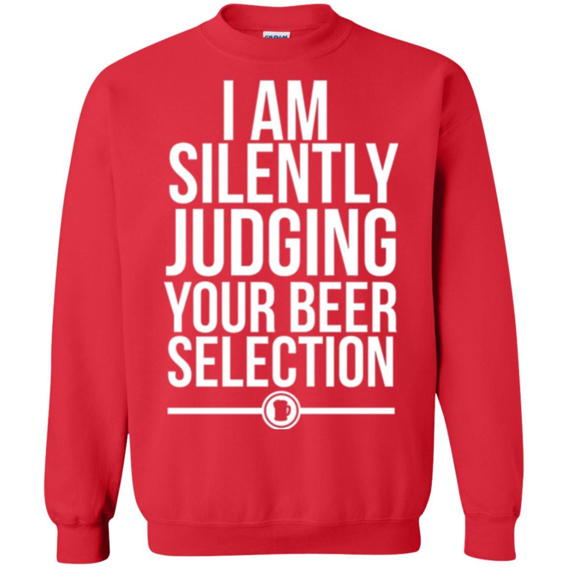 Beer Lover T-shirt I Am Silently Judging Your Beer Sellection Red