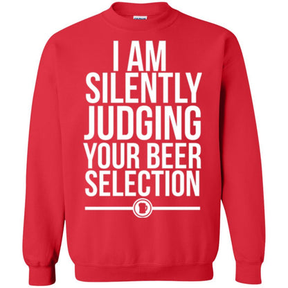 Beer Lover T-shirt I Am Silently Judging Your Beer Sellection Red