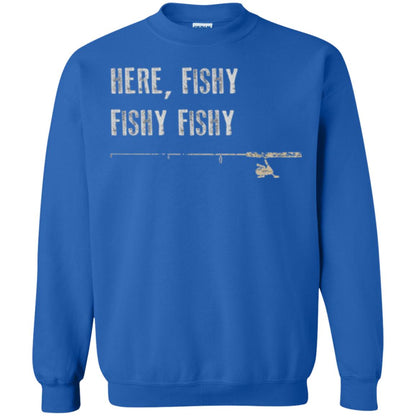Fishing Lover T-shirt Here Fishy Fishy Royal