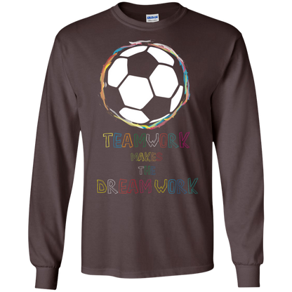 Soccer T-shirt Teamwork Makes The Dreamwork Dark Chocolate