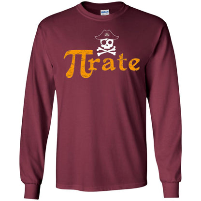 Math Pirate Pi Day T-shirt Funny Math Pirate Maroon