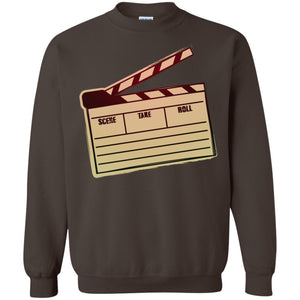 Movie Clapper Filmmaker Film Student ShirtG180 Gildan Crewneck Pullover Sweatshirt 8 oz.