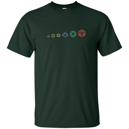 D20 Dice Evolution Role Playing T-shirt Forest Green