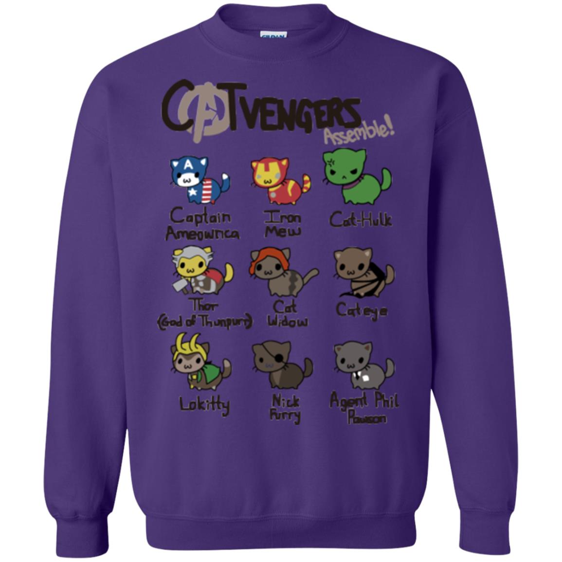 Catvengers Cat Lover Shirt Purple