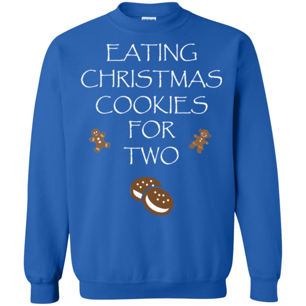 Christmas T-shirt Eating Christmas Cookies For Two Royal