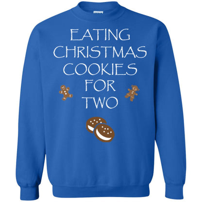 Christmas T-shirt Eating Christmas Cookies For Two Royal