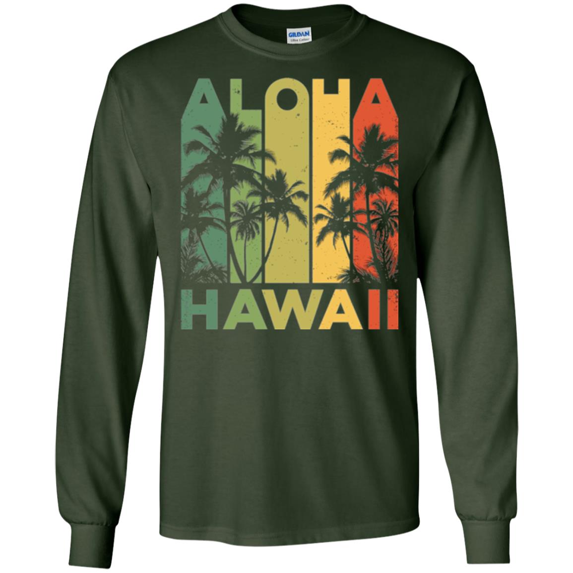Vintage Hawaiian Islands T-shirt Forest Green