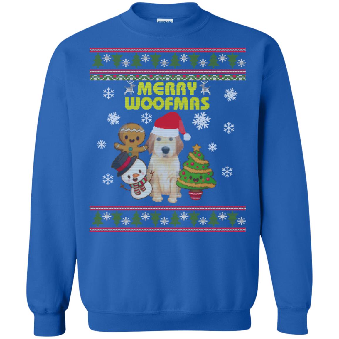 Merry Woofmas Dogs Lovers X-mas 2018 Gift Shirt Royal