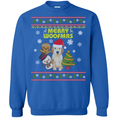 Merry Woofmas Dogs Lovers X-mas 2018 Gift Shirt Royal