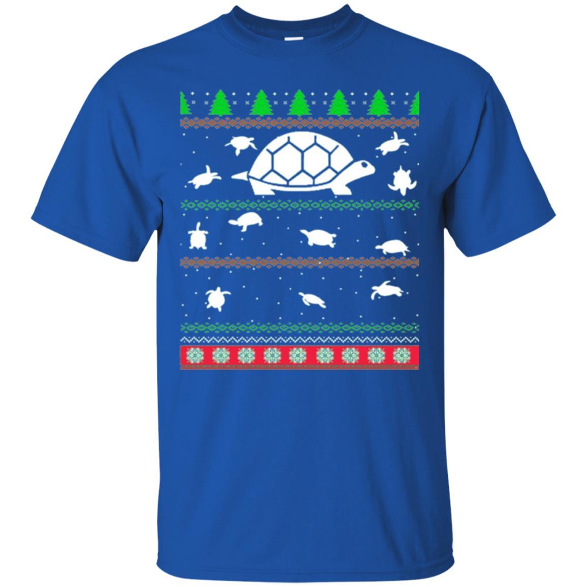 Christmas T-shirt Turtle Lover Merry Christmas Royal