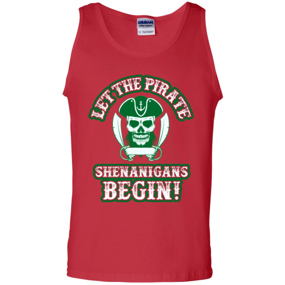 Saint Patrick's Day T-shirt Let The Pirate Shenanigans Begin Red