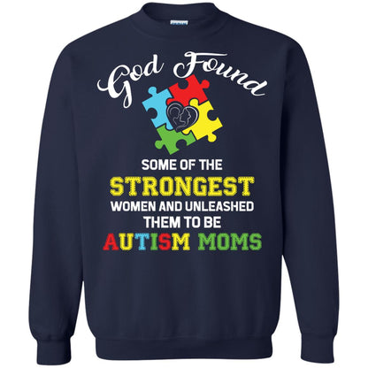 And Unleashed Them To Be Autism Moms Autism Shirt For Mom Navy