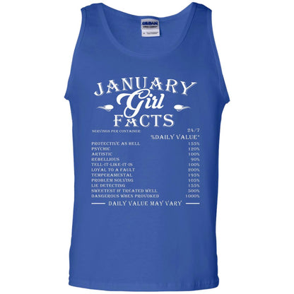 January Girl Facts Facts T-shirt Royal