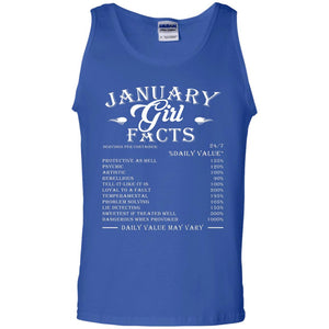 January Girl Facts Facts T-shirtG220 Gildan 100% Cotton Tank Top