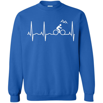 Mountain Bike Heartbeat Mountain Biking T-shirt Royal