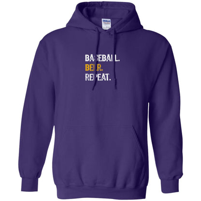 Baseball Lovers T-shirt Baseball Beer Repeat Purple
