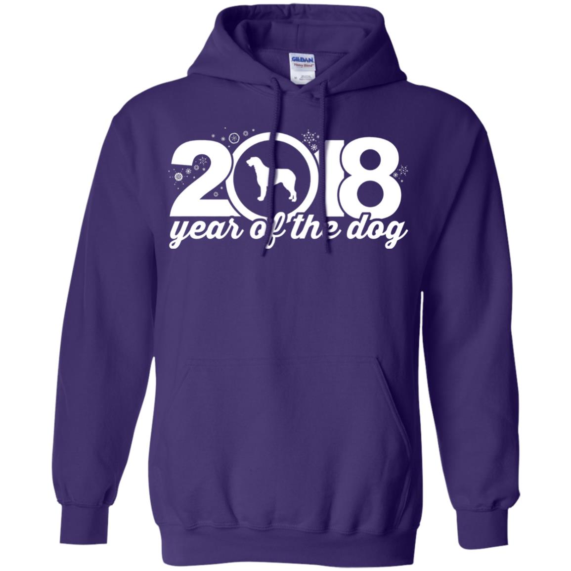 Irish Wolfhound Lover T-shirt 2018 Year Of The Dog New Year Purple