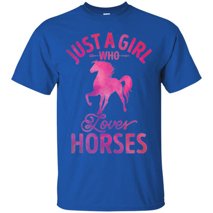 Horse Lovers T-shirt Just A Girl Who Loves Horses Royal
