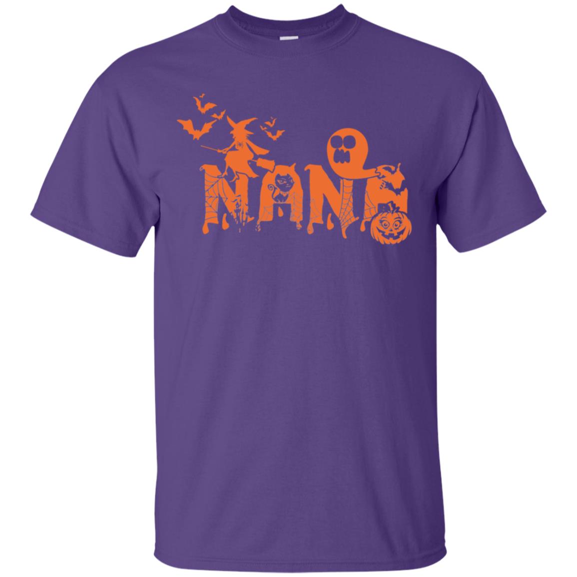 Halloween Pumpkin Nana Grandma Grandmom Shirt Purple