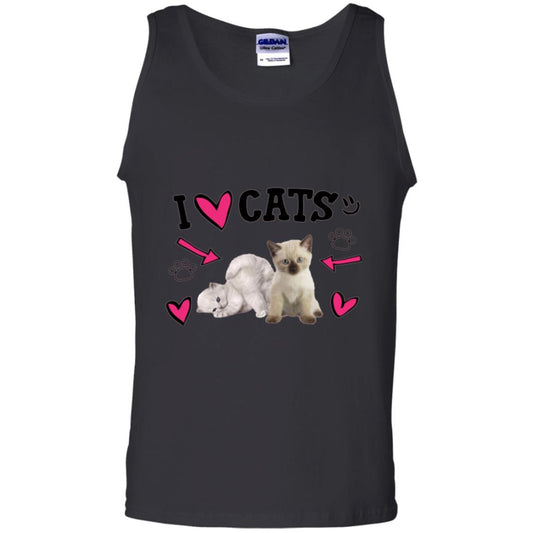 Cat Lover T-shirt I Love Cats Black